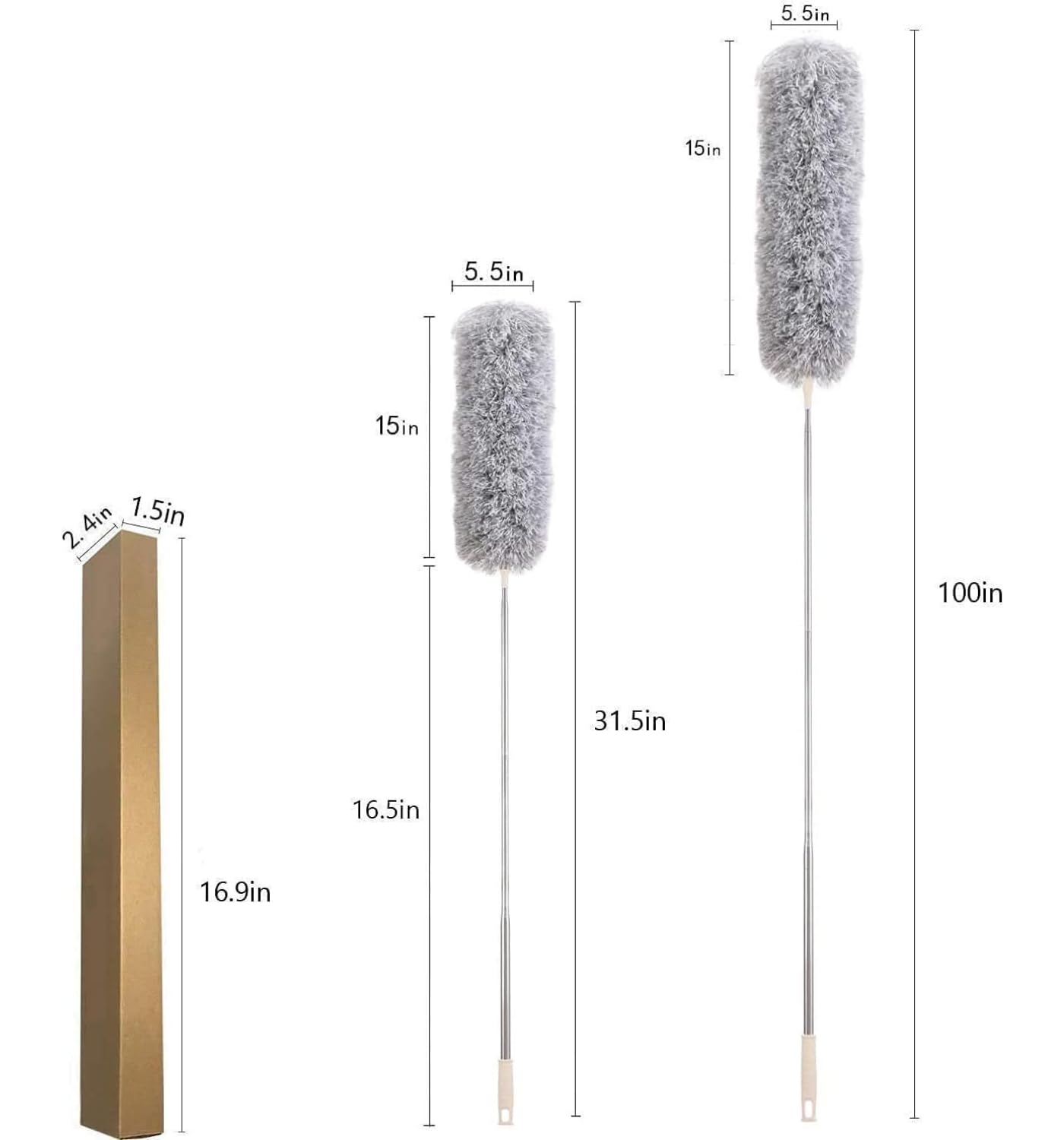 Extendable Washable Microfiber Cleaning Duster