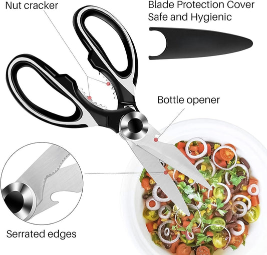 Kitchen Scissor Multi-Purpose Stainless Steel Shears With Bottle Opener Fish Cutting Stainless Steel Scissor