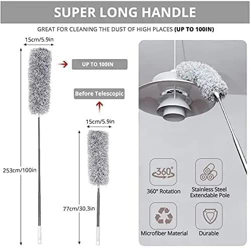 Extendable Washable Microfiber Cleaning Duster