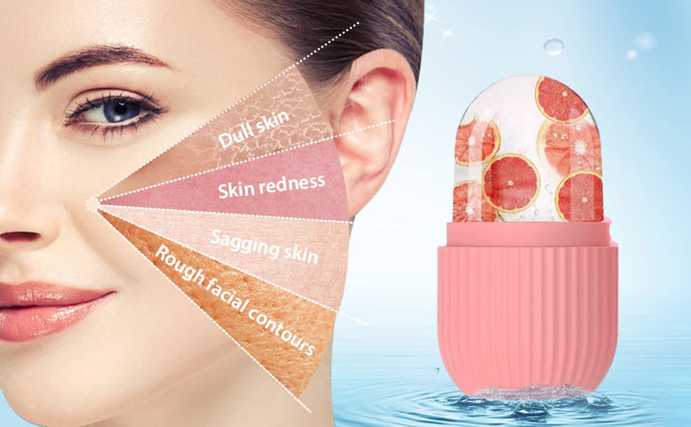 Silicone Face Ice Roller for Men & Women – Reusable & Unbreakable Face Massager for Glowing Skin