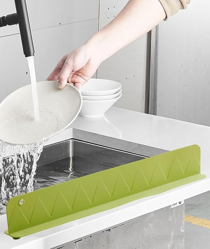 Silicone Sink Splash Guard – Kitchen Water Deflector Strip for Sink Edge (Multicolor)