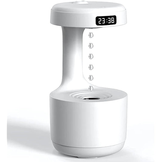 Anti-Gravity Cool Mist Humidifier with LED Clock Display – Ultrasonic Oil Diffuser