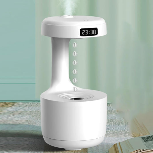 Anti-Gravity Cool Mist Humidifier with LED Clock Display – Ultrasonic Oil Diffuser