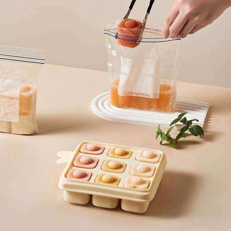 9 Grid Ice Cube Mold, Silicone Ice Cube Tray, Square Shape Ice Cube Tray with Dust Cover
