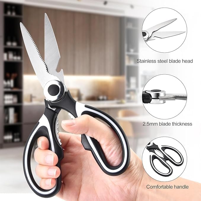 Kitchen Scissor Multi-Purpose Stainless Steel Shears With Bottle Opener Fish Cutting Stainless Steel Scissor