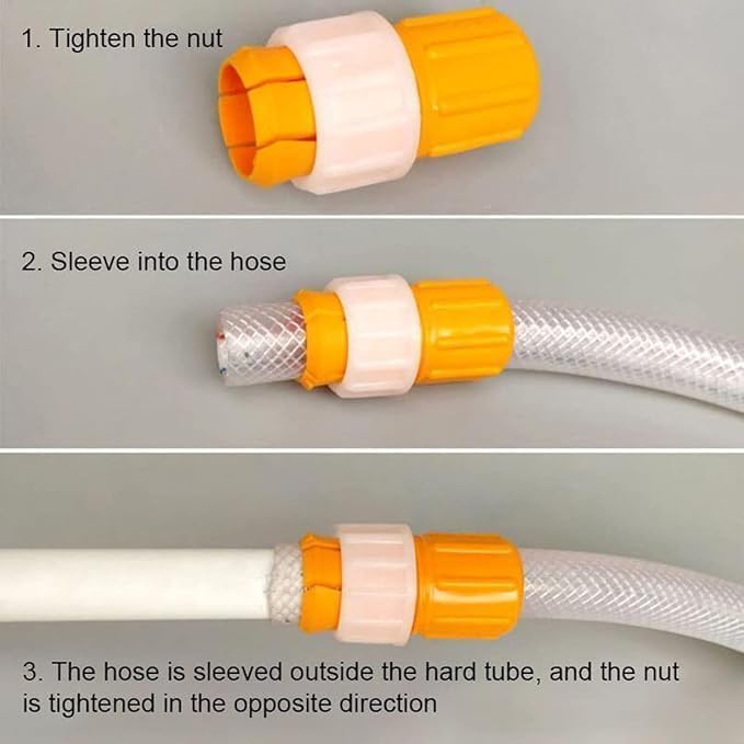 Faucet Tight Pipe Connector, Universal Adapter Coupling Mesh Water Nozzle Fitting (5 Pcs)