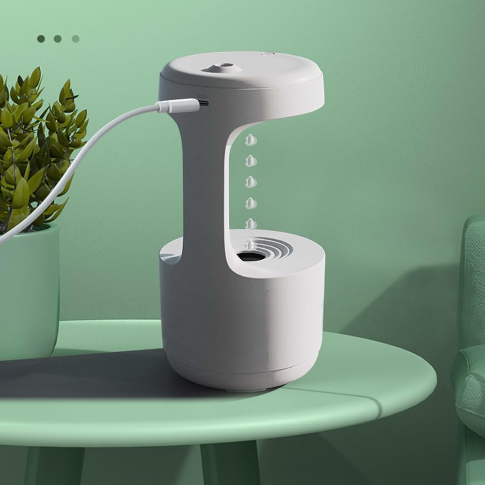 Anti-Gravity Cool Mist Humidifier with LED Clock Display – Ultrasonic Oil Diffuser