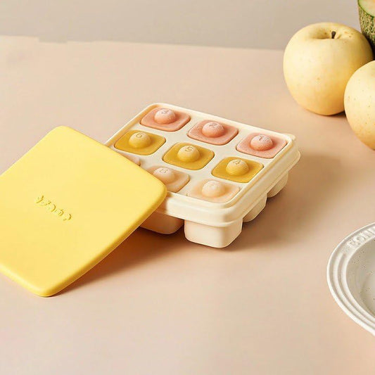 9 Grid Ice Cube Mold, Silicone Ice Cube Tray, Square Shape Ice Cube Tray with Dust Cover
