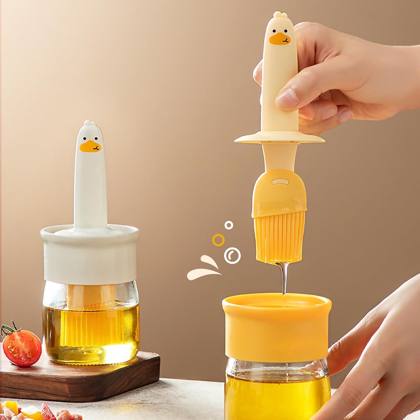 Oil Dispenser Bottle With Silicone Brush 200ml