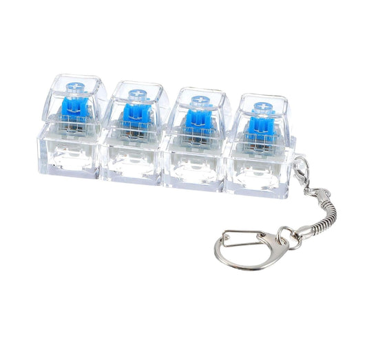 Keyboard Fidget Toy | 4-in-1 Keyboard Decompression Button Finger Clicker | Stress Relief Fidget Toy for Anxiety, Focus & Relaxation | Portable Fidget Gifts
