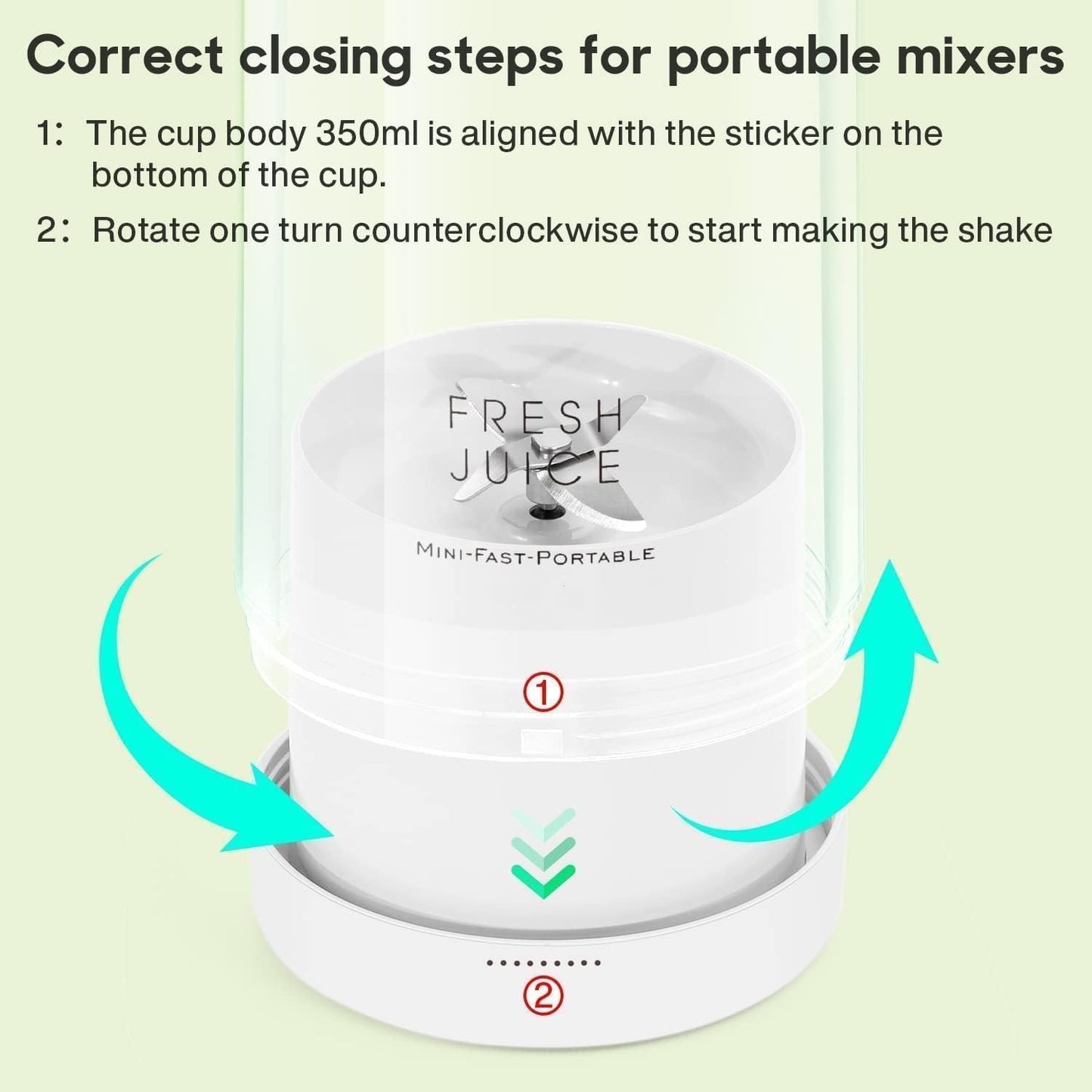 Mini Bottle Shape Juicer Mixer, 4 Blade Juicer, Mini Usb Grinder Mixer, Portable Electric Usb Juice Maker/Personal Size Blender For Juices, Shakes And Smoothies With 4 Blades
