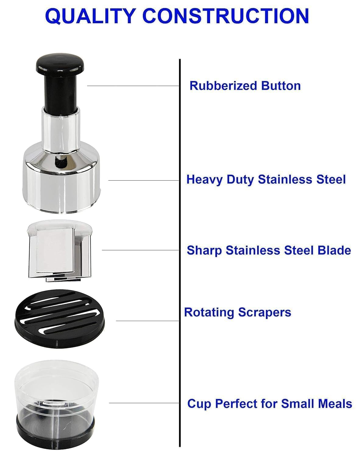Hand Press Garlic Chopper, Manual Vegetable Cutter