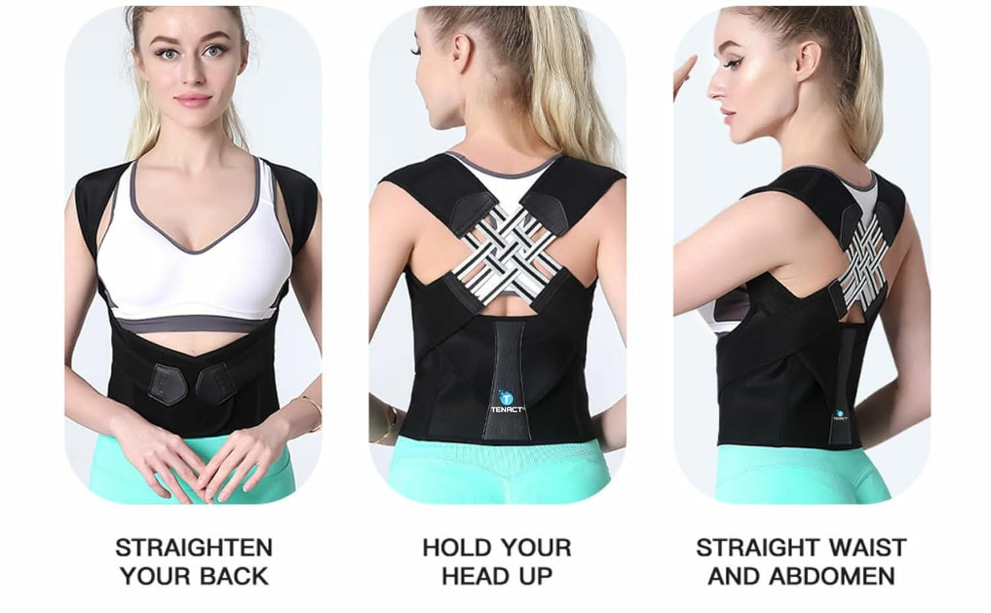 Premium Posture Corrector Belt Pro for Men & Women | Adjustable Back Support Brace for Spine Alignment, Shoulder & Upper Back Pain Relief | Comfortable & Breathable Material (Black, One Size)