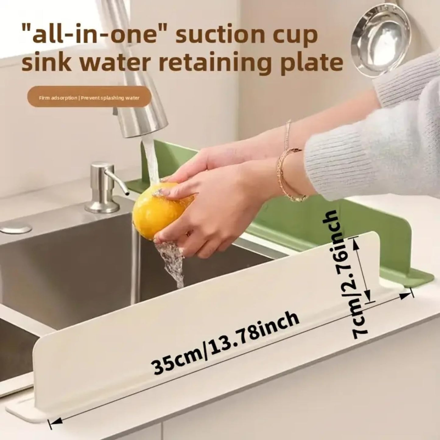 Silicone Sink Splash Guard – Kitchen Water Deflector Strip for Sink Edge (Multicolor)