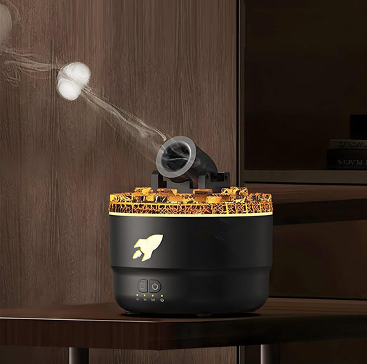 Cannon Blast Aroma Humidifier – 280ML Desktop Humidifier with 7 LED Colors, Dual Spray Modes, Aromatherapy, Timer Function, and Auto Shut-Off for Relaxing & Fresh Air