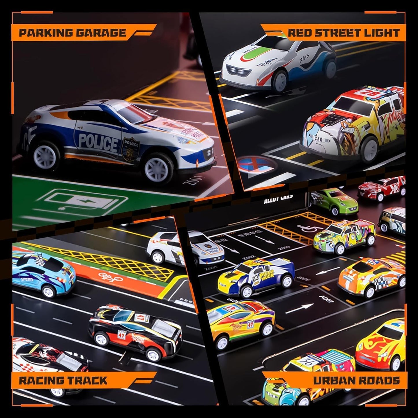 48 Pcs Car Container Toy Set for Kids
