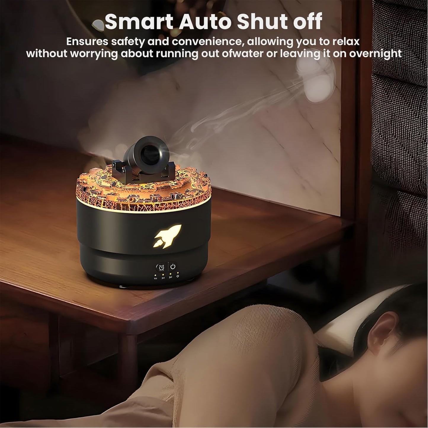 Cannon Blast Aroma Humidifier – 280ML Desktop Humidifier with 7 LED Colors, Dual Spray Modes, Aromatherapy, Timer Function, and Auto Shut-Off for Relaxing & Fresh Air