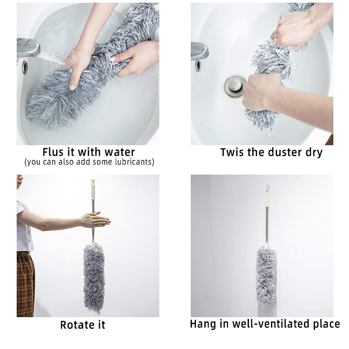 Extendable Washable Microfiber Cleaning Duster