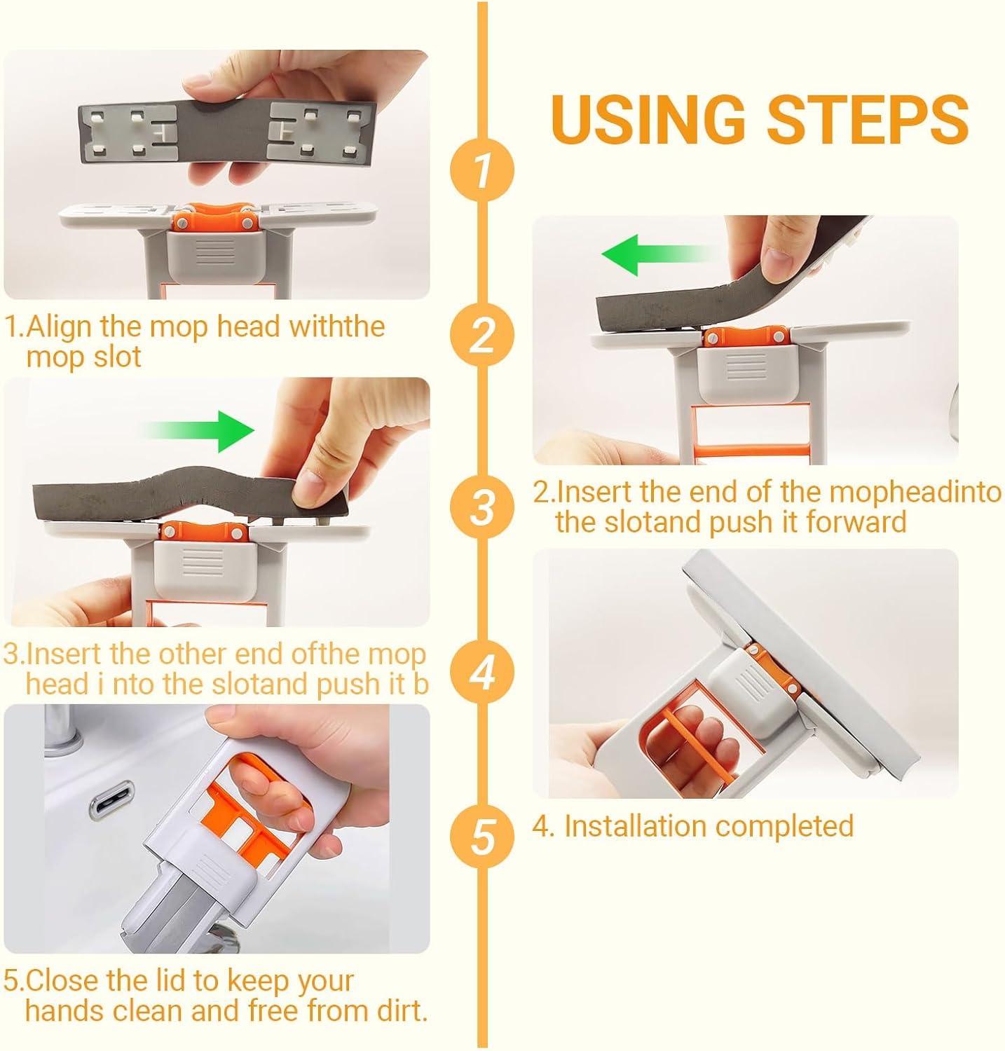 Mini Foldable Desktop Sponge Mop, Portable Handheld Self-Squeeze Cleaning Mop, Wet & Dry Cleaning Tool for Kitchen, Bathroom, Tiles, Glass, Window, Desk & Small Spaces