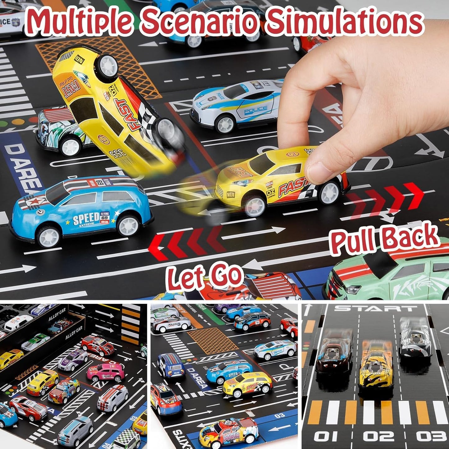 48 Pcs Car Container Toy Set for Kids
