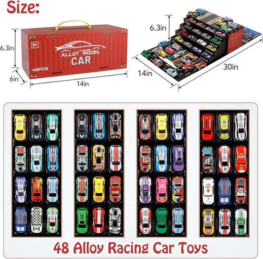 48 Pcs Car Container Toy Set for Kids