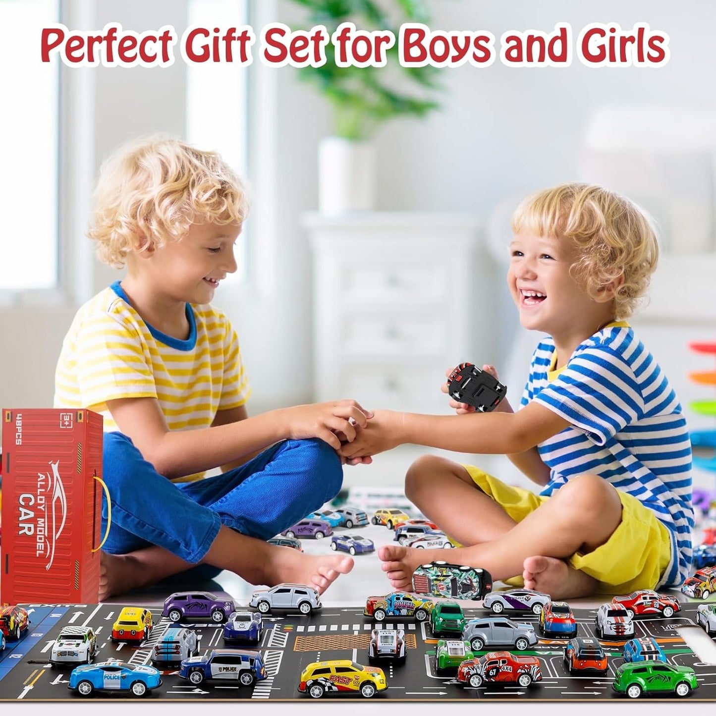 48 Pcs Car Container Toy Set for Kids