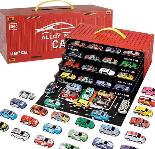 48 Pcs Car Container Toy Set for Kids