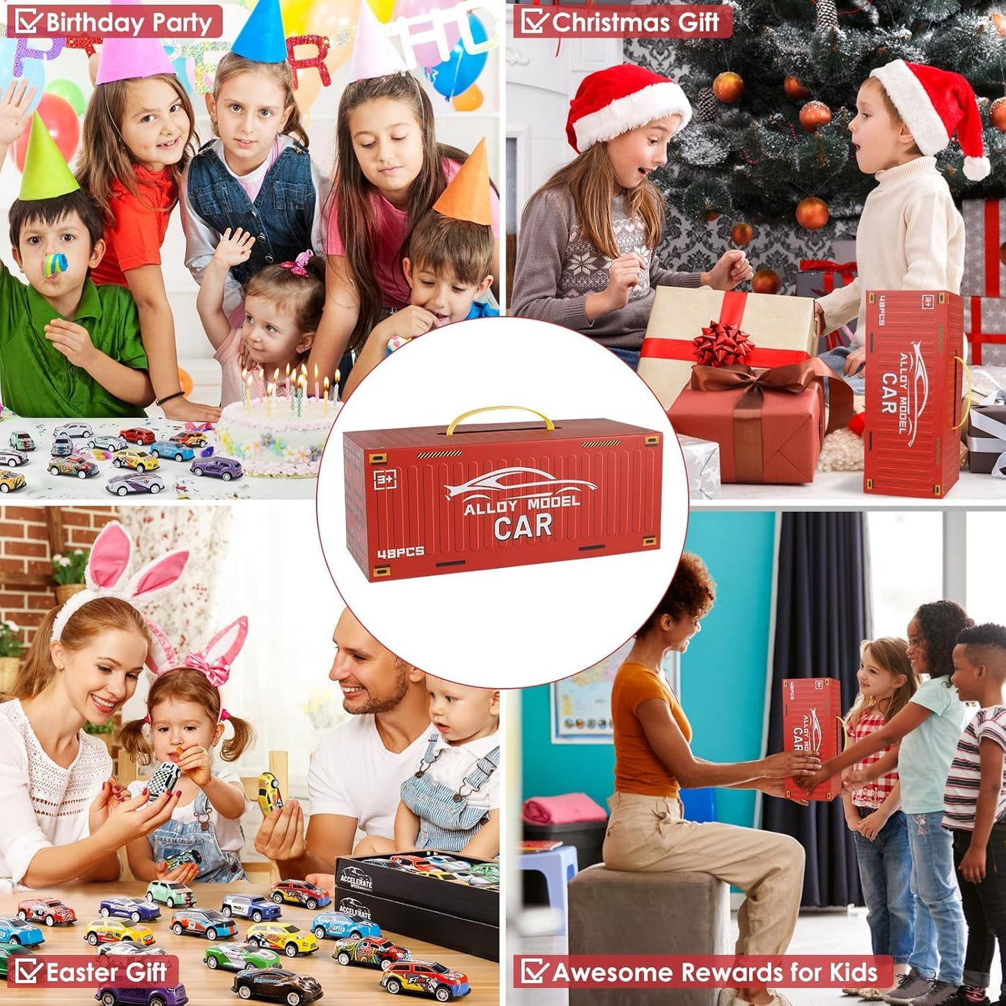 48 Pcs Car Container Toy Set for Kids