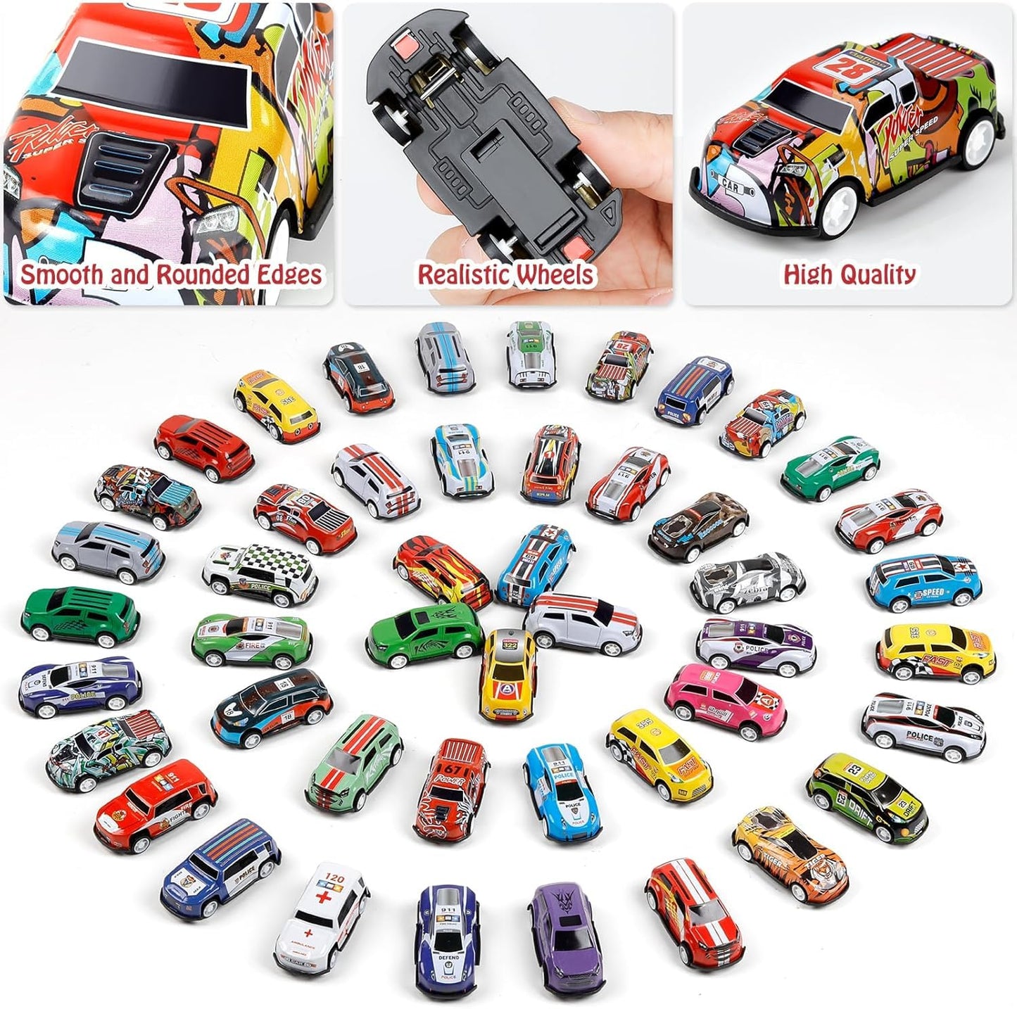48 Pcs Car Container Toy Set for Kids