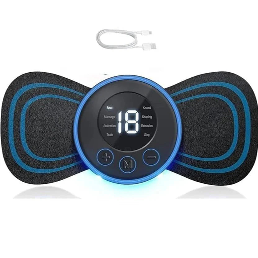 Wireless Mini Massager Body Massager Machine for Pain Relief, Portable Butterfly Massager for Body Pain Relief, Rechargeable Neck and Shoulder Massage Machine for Blood Circulation
