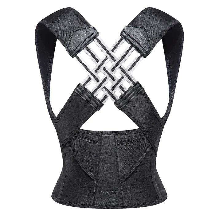 Premium Posture Corrector Belt Pro for Men & Women | Adjustable Back Support Brace for Spine Alignment, Shoulder & Upper Back Pain Relief | Comfortable & Breathable Material (Black, One Size)